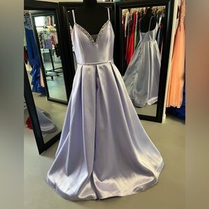 Clarisse Lavender Satin Prom Dress